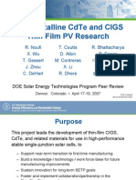 Cdte Vs Cigs - Nrel