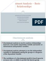 Why Discriminant Analysis Is Done