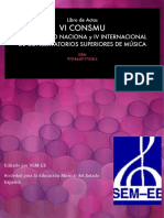 Libro de Actas Del Vi Consmu - Congreso Internacional de Conservatorios Superiores de Música