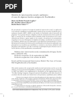 Modelo de Intervención Social y Ambiente Xochimilco PDF