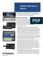 A Brief Tutorial On Mixers PDF