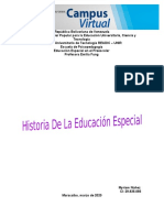 Informe Sobre La Historia de La Educación Especial