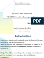 Recherche Op Chap 1 - S6 - Youb Manal PDF