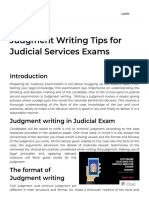 Judgment Writing Tips For Judicial Services Exams - RostrumLegal PDF