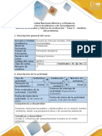 Guía de Actividades y Rubrica de Evaluación. Fase 2. Análisis Del Problema PDF