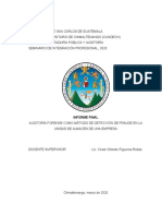 Informe. Auditoría Forense Como Método de Detección Del Fraude