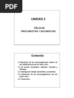 Unidad 2 Cel. Procariotas y Eucariotas, Taxonomia