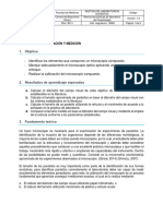 PRÁCTICA 1 Microscopía, Calculo de Tamaño de Parasitos