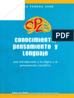 Conocimiento, Pensamiento y Lenguaje - Elena Teresa José PDF