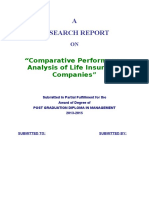 Comparative Performance Analysis of Life Insurance Companies Edited