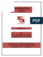 Teaching Plan Law of Contracts