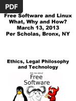 Free Software and Linux What, Why and How? March 13, 2013 Per Scholas, Bronx, NY