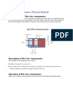 Hot Wire Anemometer (Thermal Method)