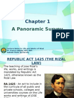 A Panoramic Survey: Lecture Notes in Life and Works of Rizal Dr. Francis Baleta, RFT, RPT Isabela State University