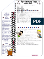 Task 2 - Fill in The Sentences With The Correct Form of The Verbs in The Past Continuous Tense