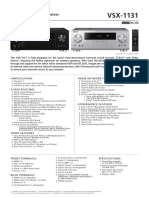 7.2-Ch Network Av Receiver: Amplification Home Network Features