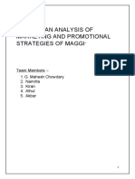 Topic:-"An Analysis Of: Marketing and Promotional Strategies of Maggi