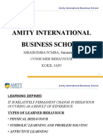 Amity International Business School: MBAIB/IMBA/3CMBA, Semester IV Consumer Behaviour Kokil Jain