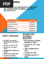 Analysis of Research Report of Quantum Global & HDFC Securities