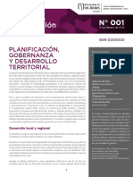 Lineas de Investigacion - Planificación, Gobernanza y Desarrollo Territorial