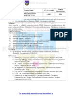 CS405 Computer System Architecture PDF