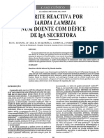 Artrite Reactiva Por Giardia Lambia Num Doente Com Défict de IgE Secretora PDF