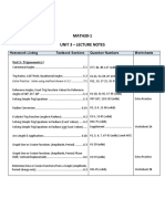 MATH30-1 Unit 3 - Lecture Notes: Homework Listing Textbook Sections Question Numbers Worksheets