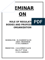 Role of Regulatory Bodies and Professional Organization