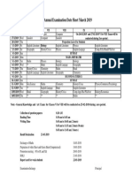 Annual Examination Date Sheet March 2019