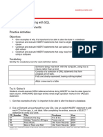 Database Programming With SQL 12-1: INSERT Statements Practice Activities