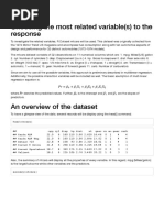 Mtcars: Choosing The Most Related Variable (S) To The Response