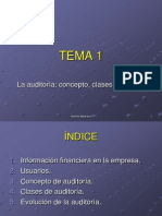 Tema 1 La Auditoría. Concepto, Clases y Evolución