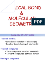 Chemical Bond & Molecular Geometry