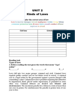 UNIT 2 Kinds of Law