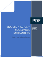 Módulo 4 Actos Y Sociedades Mercantiles: Sesión 5. Bases Del Derecho Sucesorio