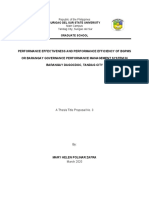 Performance Effectiveness and Performance Efficiency of Bgpms or Barangay Governance Performance Management System in Barangay Dagocdoc, Tandag City