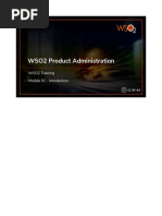 WSO2 Product Administration: Module 01 - Introduction WSO2 Training