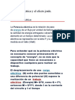 Potencia Eléctrica y El Efecto Joule