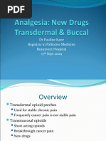 Analgesia New Drugs