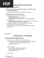 Applications of Catalysis