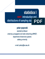 Statistics I: Introduction and Distributions of Sampling Statistics