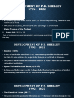 Development of P. B Shelley