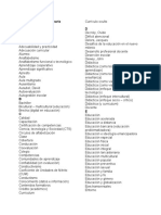 Palabras para El Diccionario Pedagógico