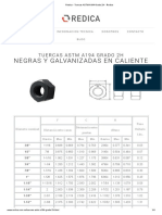 Redica - Tuercas ASTM A194 Grado 2H - Redica