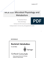 MCB 310: Microbial Physiology and Metabolism