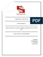 Comparitive Constitution: Right To Equality Under US and Indian and Affirmative Action in USA and India'