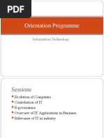 Orientation Programme: Information Technology