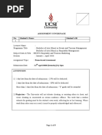 Assignment Cover Page No. Student's Name Student's ID