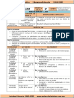 Septiembre - 1er Grado Español (2019-2020)