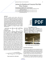 Design Considerations For Reinforced Concrete Flat Slab Floor System